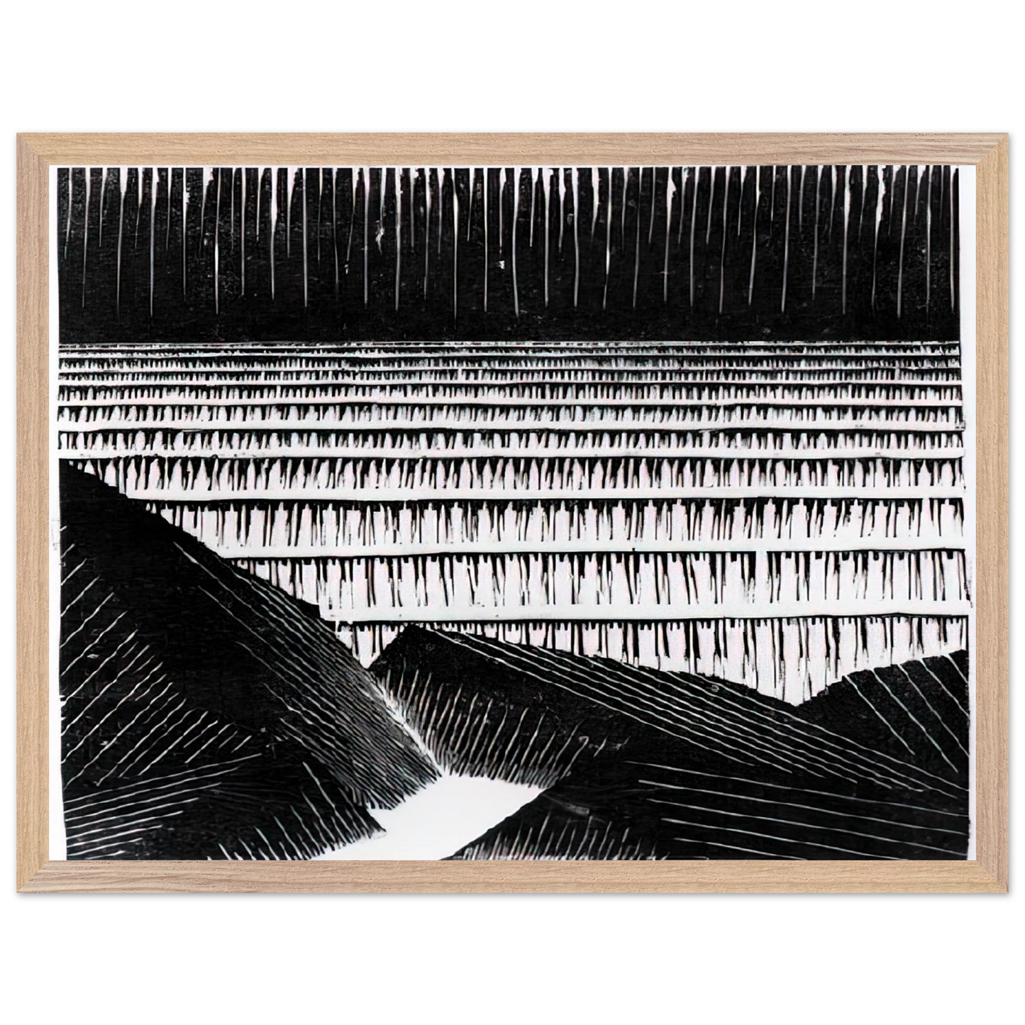 MC Escher - ESCHER (4) Wall Art - 60x80 cm / 24x32 inches - Premium Wooden Framed Poster With Fine Art Paper-canvas - White frame