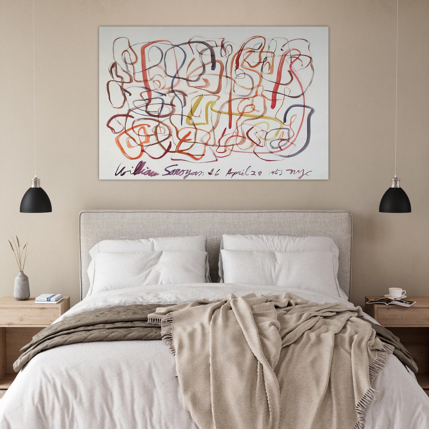 #6 April 28, 1963 NYC - 1963 - William Saroyan Art Prints - 100x150 cm / 40x60″ inches | William Saroyan Poster | William Saroyan Prints