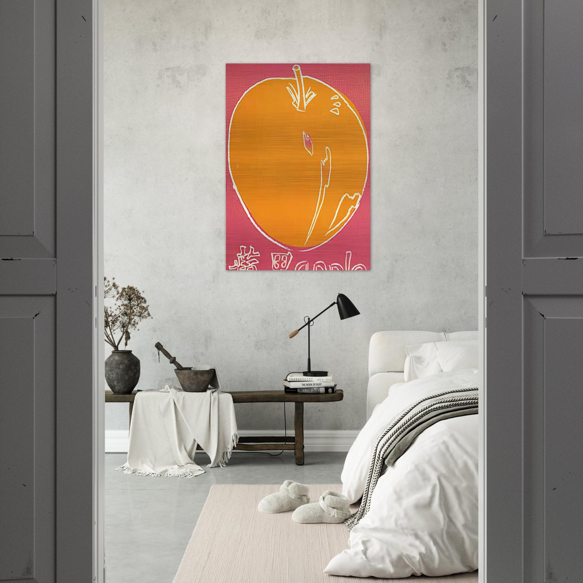 Apple - Andy Warhol Brushed Aluminum Print - 70x100 cm / 28x40 inches | Andy Warhol Aluminum Print | Andy Warhol Prints