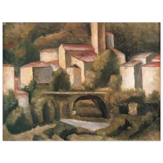 Carlo Carra - SAN GIACOMO DI VARALLO 1924  75x100 cm / 30x40inches Fine Art Poster