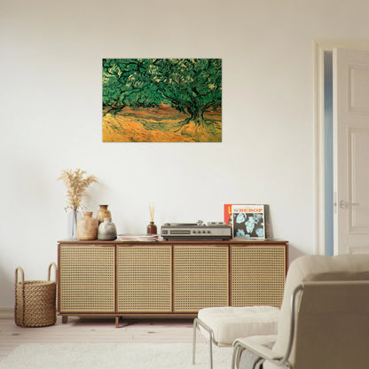 Olive Trees - Vincent van Gogh Brushed Aluminum Print - 70x100 cm / 28x40 inches | Vincent van Gogh Aluminum Print | Vincent van Gogh Prints