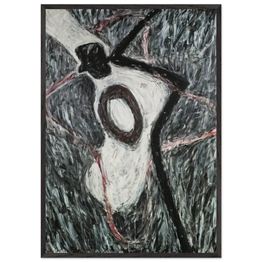 FEBRUARY 1981 - Susan Rothenberg 70x100 cm / 28x40 inches Framed Art Print – Black Wooden Frame