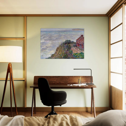 Fisherman`s House in Petit-Ailly - claude monet Brushed Aluminum Print - 70x100 cm / 28x40 inches | claude monet Aluminum Print | claude monet Prints