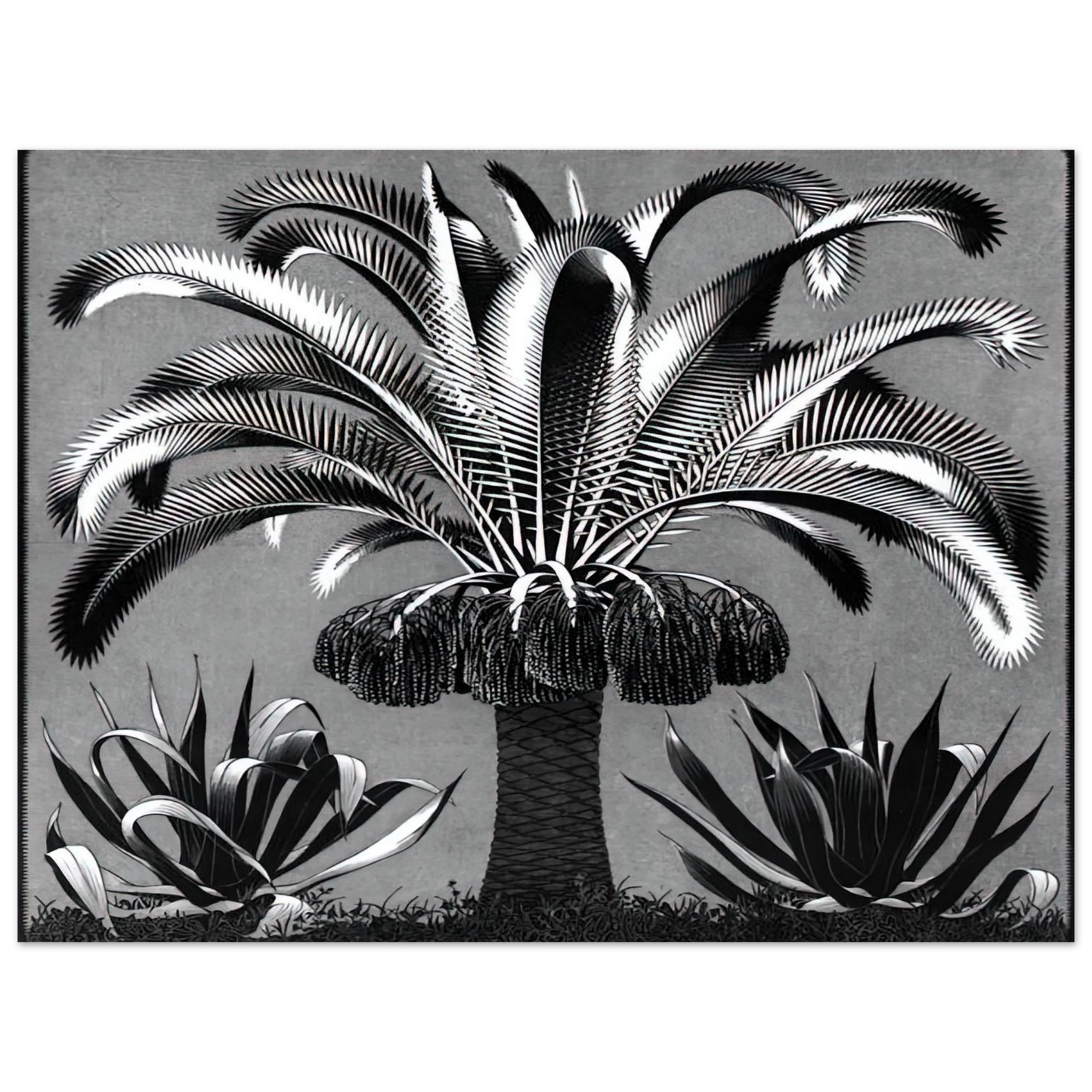 MC Escher - PALM Wall Art - 30x40 cm / 12x16 inches - Fine Art Poster-canvas - -