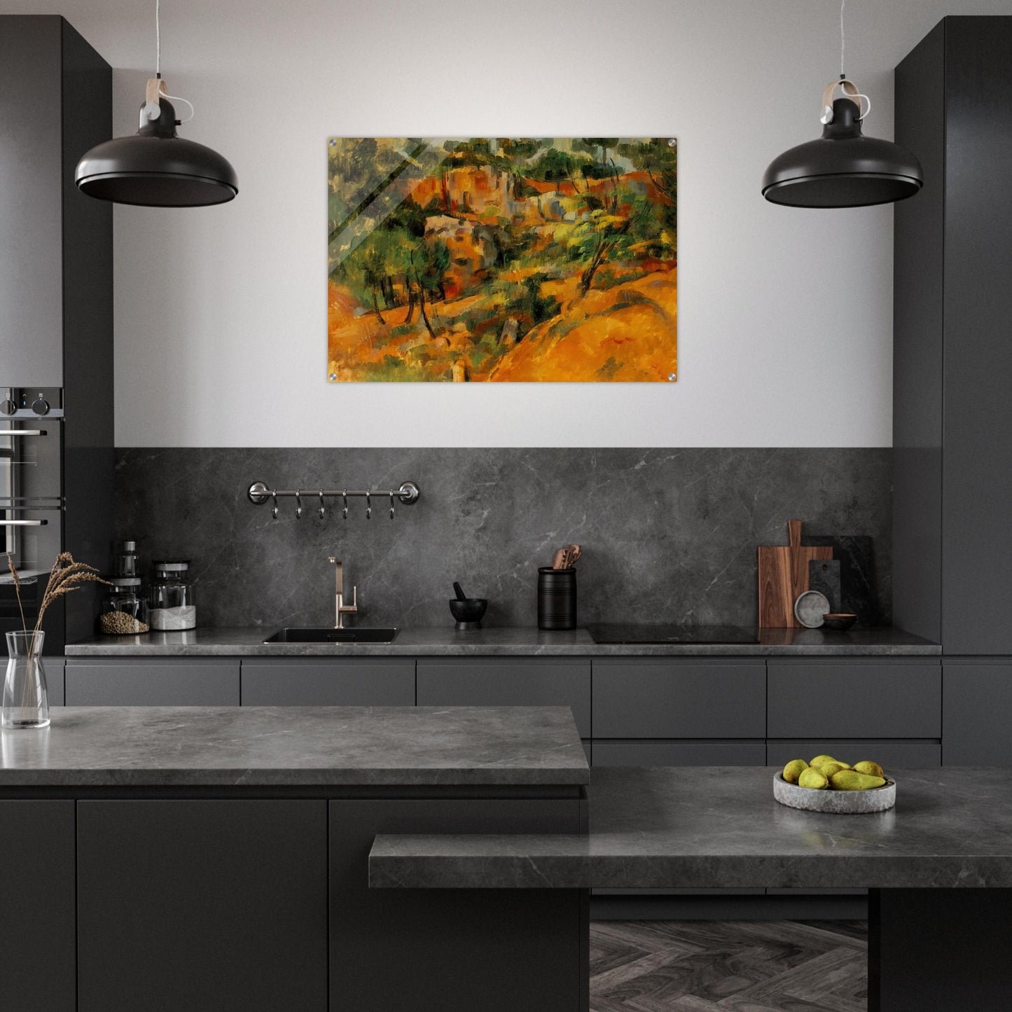 Corner of Quarry - Paul Cézanne Acrylic Print - 70x100 cm / 28x40″ inches | Paul Cézanne Wall Art | Paul Cézanne Prints