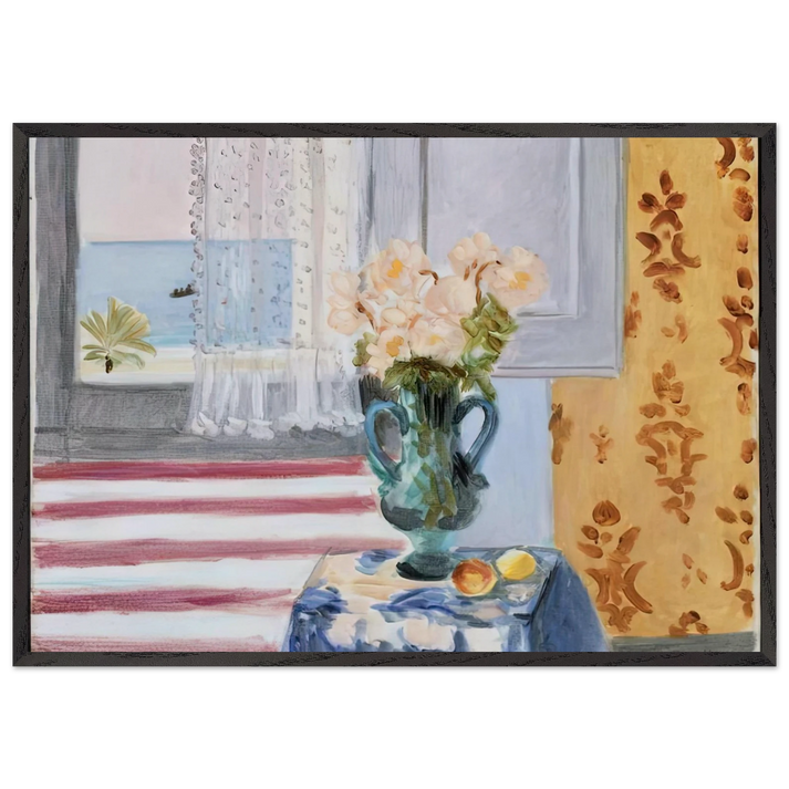 VASE OF FLOWERS 1924 - Henri Matisse 70x100 cm / 28x40 inches Framed Art Print – Black Wooden Frame