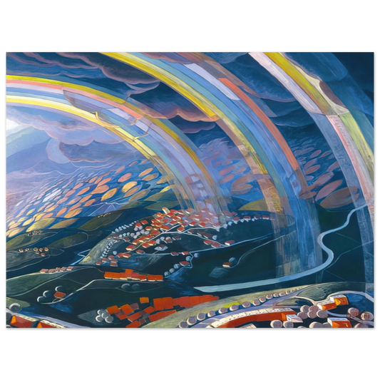 Gerardo Dottori - The Miracle of Light While Flying - 1931  75x100 cm / 30x40inches Fine Art Poster