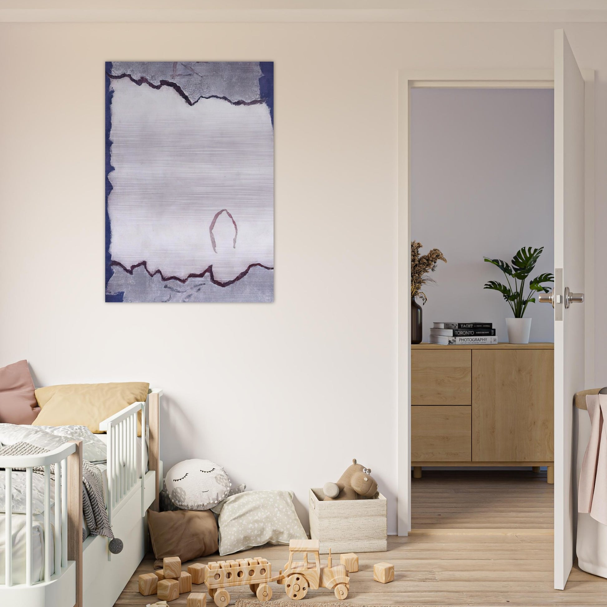 Edge of White Dawn #1 - 1982 - Theodoros Stamos Brushed Aluminum Print - 70x100 cm / 28x40 inches | Theodoros Stamos Aluminum Print | Theodoros Stamos Prints