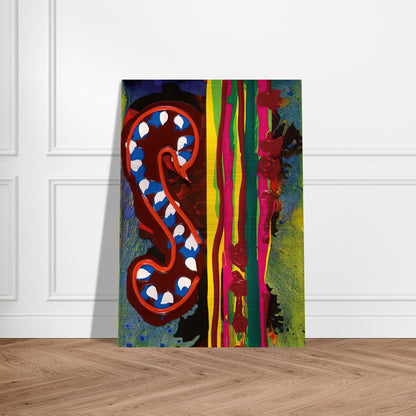 Spirit Night - 18.06.98 - 1998 - John Hoyland Brushed Aluminum Print - 70x100 cm / 28x40 inches | John Hoyland Aluminum Print | John Hoyland Prints