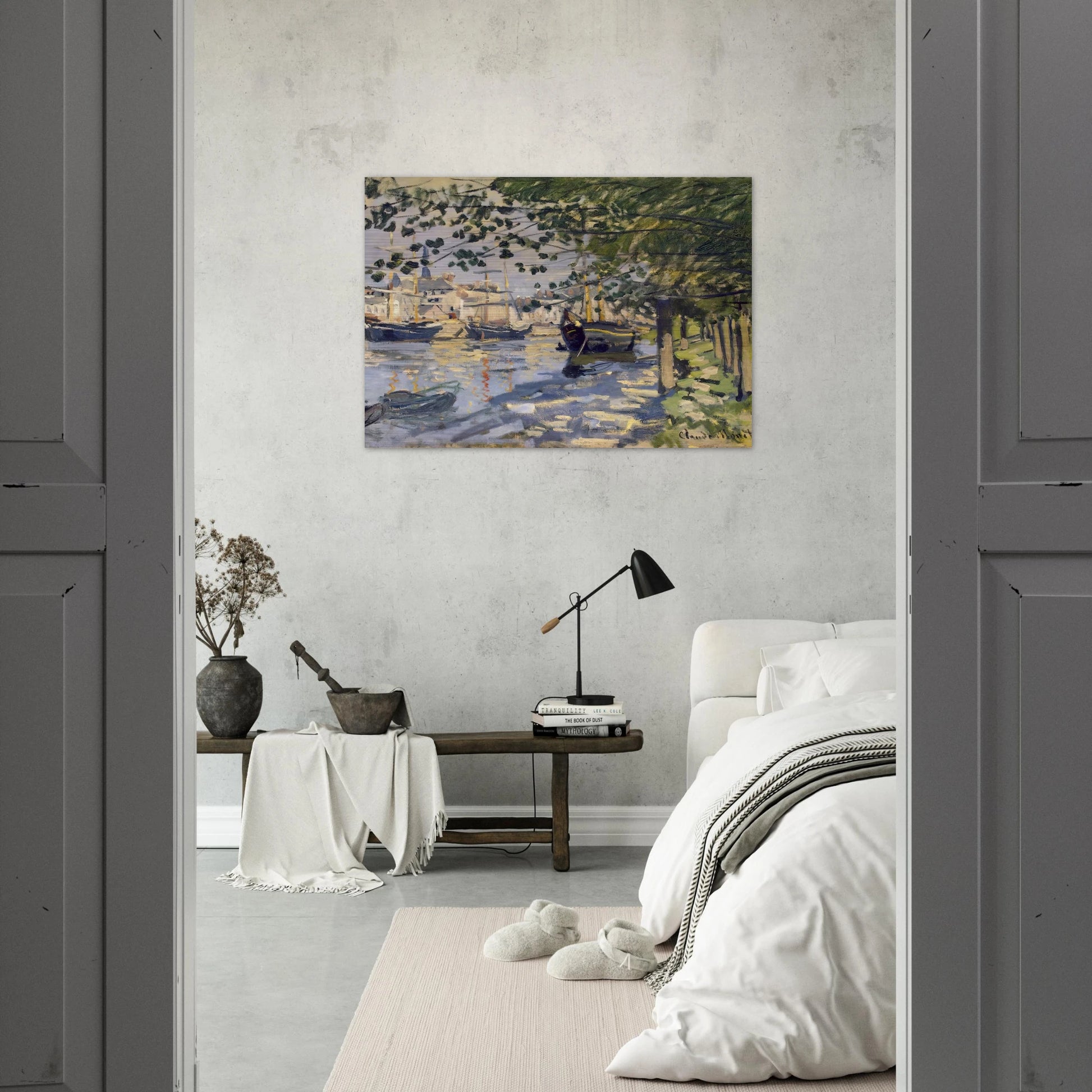 Seine at Rouen - claude monet Brushed Aluminum Print - 70x100 cm / 28x40 inches | claude monet Aluminum Print | claude monet Prints