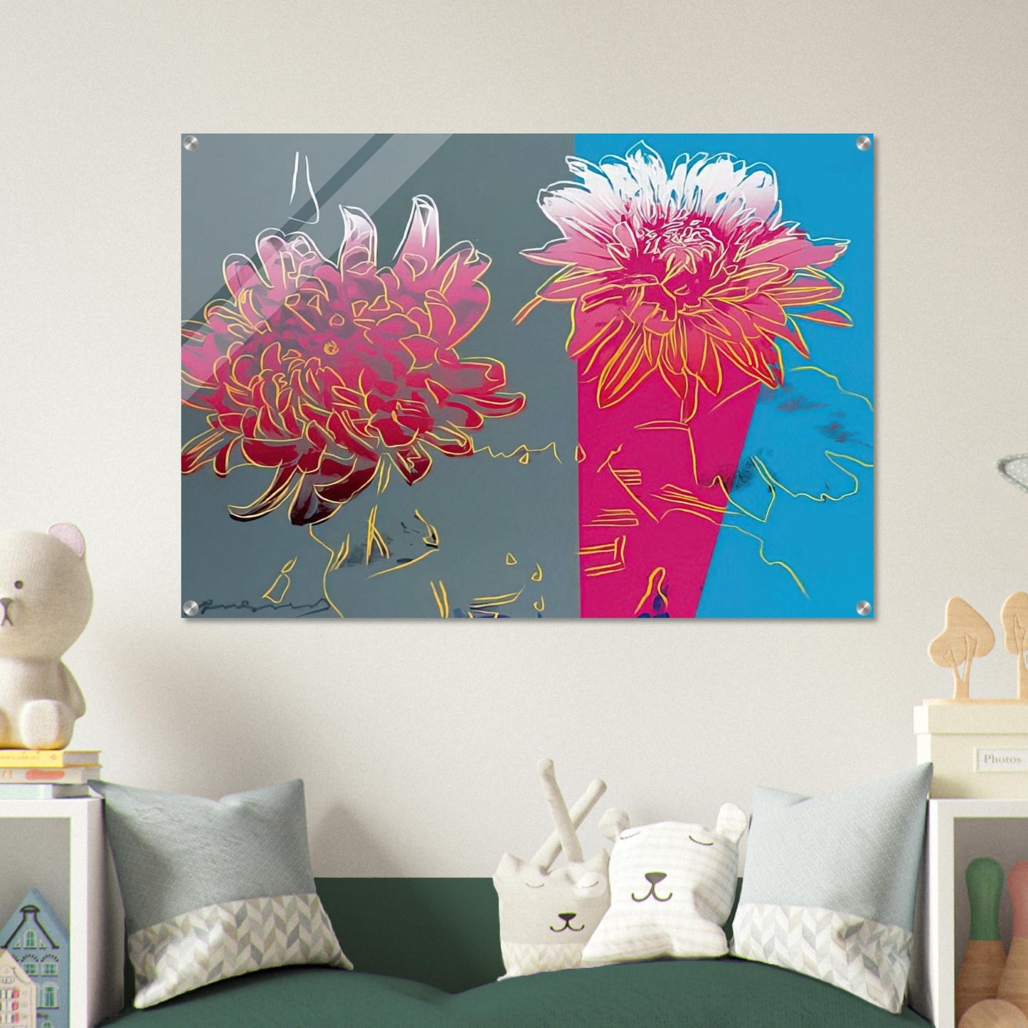 Kiku - Andy Warhol Acrylic Print - 70x100 cm / 28x40″ inches