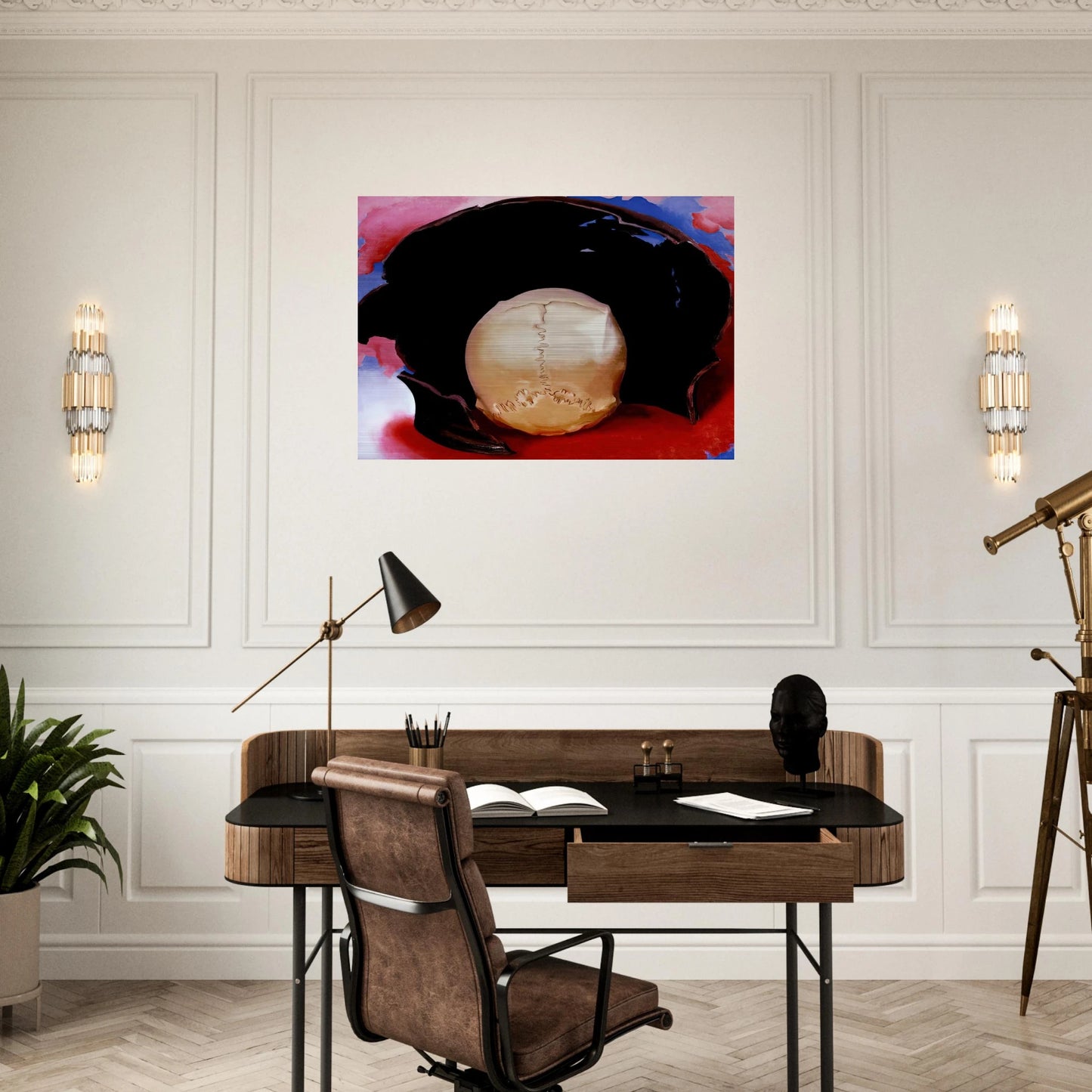 It was a Man and a Pot - Georgia O'Keeffe Brushed Aluminum Print - 70x100 cm / 28x40 inches | Georgia O'Keeffe Aluminum Print | Georgia O'Keeffe Prints