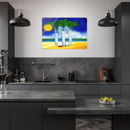 Paisagem - Naïve Art Primitivism - Aldemir Martins Acrylic Print - 70x100 cm / 28x40″ inches