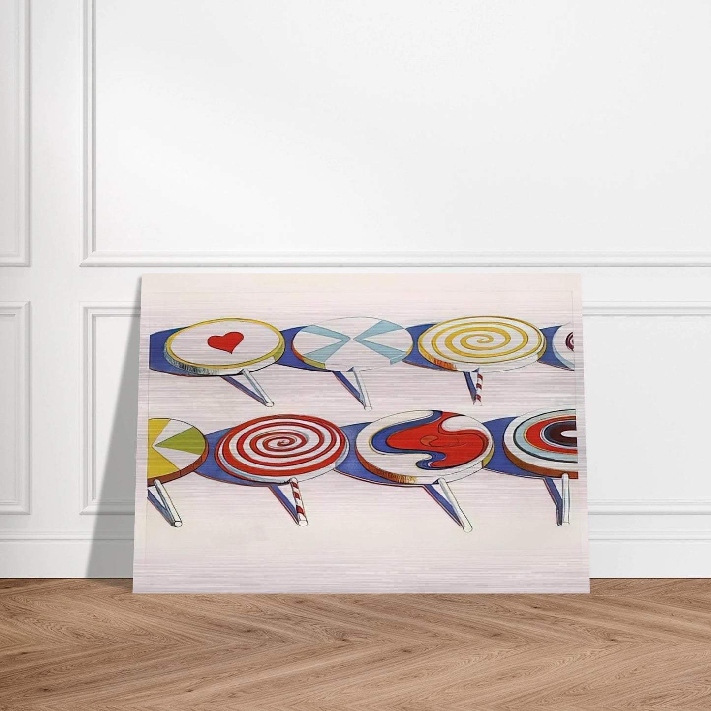 Big Suckers - 1971 - Wayne Thiebaud Brushed Aluminum Print - 70x100 cm / 28x40 inches | Wayne Thiebaud Aluminum Print | Wayne Thiebaud Prints
