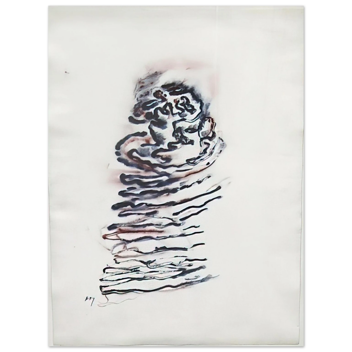 Henri Michaux - Untitled - 1970  75x100 cm / 30x40inches Fine Art Poster