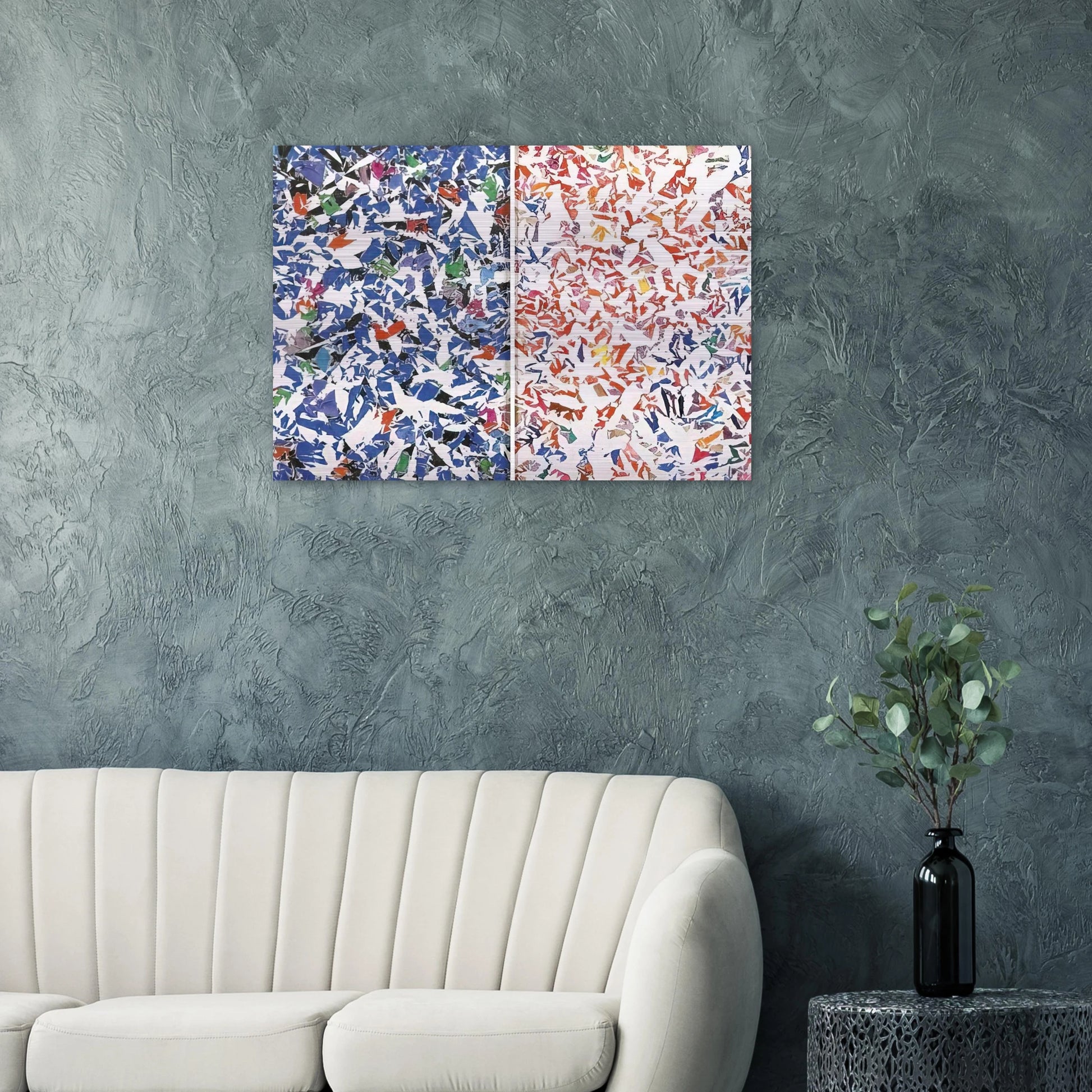 Blanc - Tachisme - Simon Hantai Brushed Aluminum Print - 70x100 cm / 28x40 inches | Simon Hantai Aluminum Print | Simon Hantai Prints