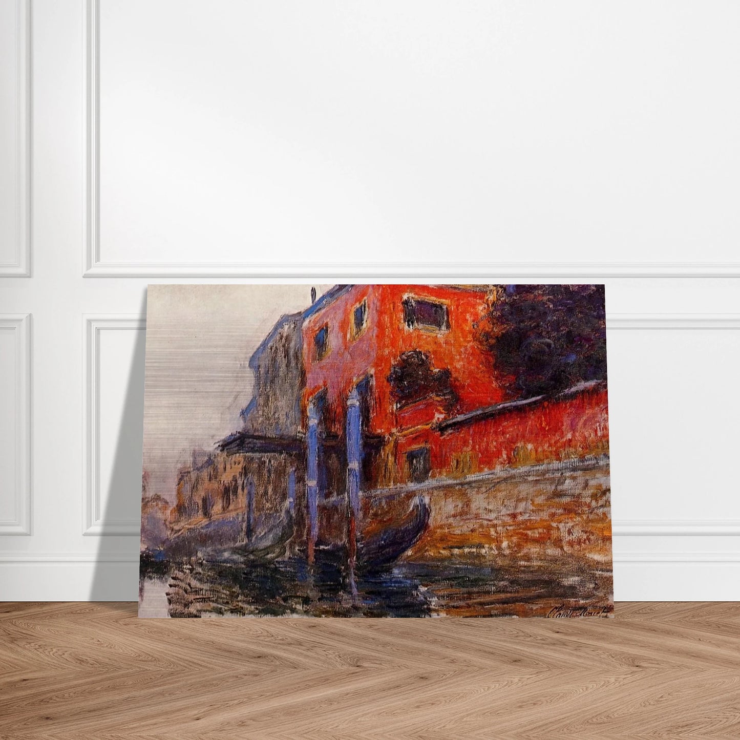 The Red House - claude monet Brushed Aluminum Print - 70x100 cm / 28x40 inches | claude monet Aluminum Print | claude monet Prints