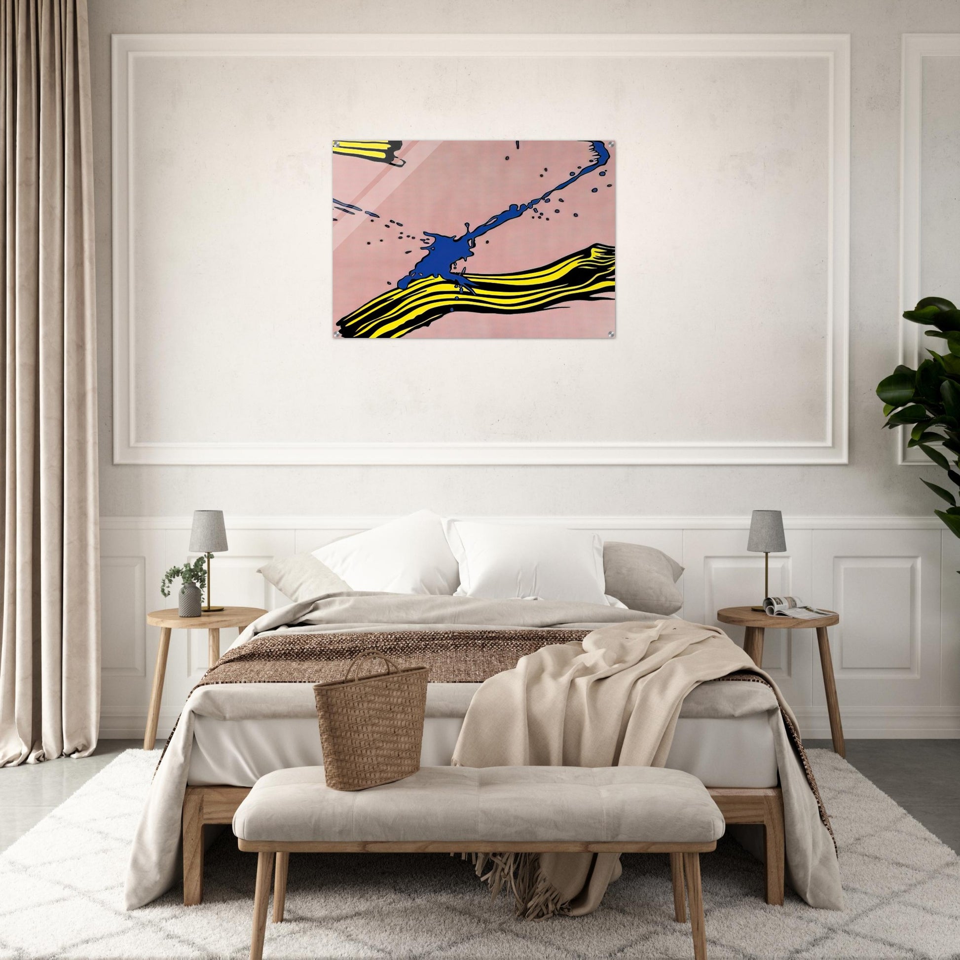 BRUSHSTROKE WITH SPATTER 1966 - Roy Lichtenstein Acrylic Print - 70x100 cm / 28x40″ inches | Roy Lichtenstein Wall Art | Roy Lichtenstein Prints