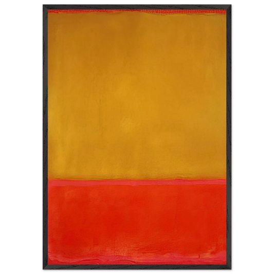 Ochre and Red on Red - 1954 - Mark Rothko 70x100 cm / 28x40 inches Framed Art Print – Black Wooden Frame