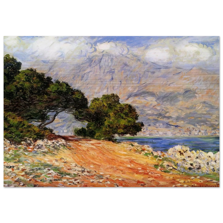 Meton Seen from Cap Martin - claude monet Brushed Aluminum Print - 70x100 cm / 28x40 inches | claude monet Aluminum Print | claude monet Prints