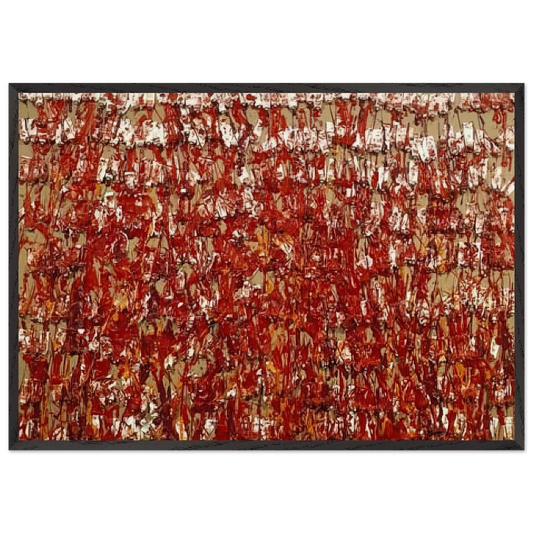 Red Tubes of Paint - 1980 - Arman 70x100 cm / 28x40 inches Framed Art Print – Black Wooden Frame