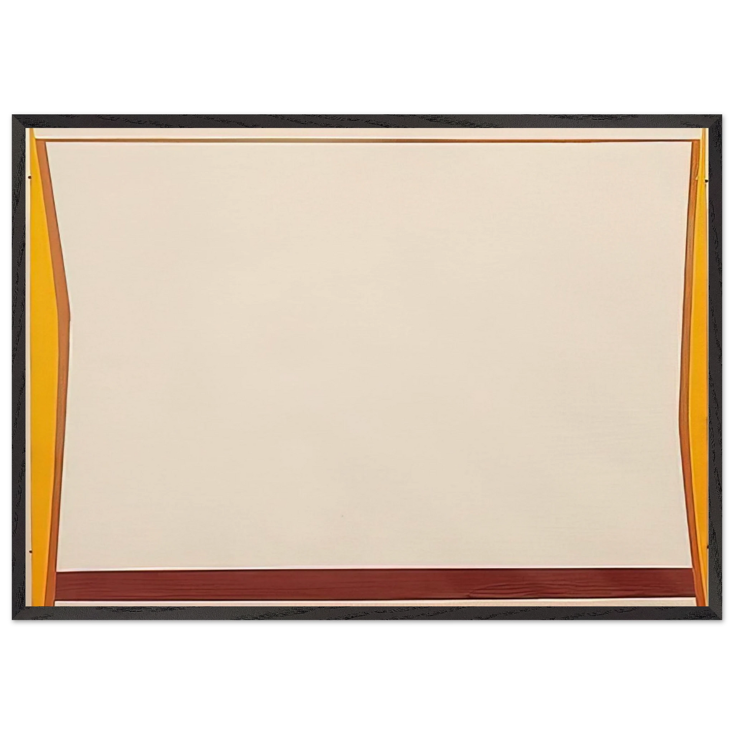 White 7 - 1963 - Larry Zox 70x100 cm / 28x40 inches Framed Art Print – Black Wooden Frame