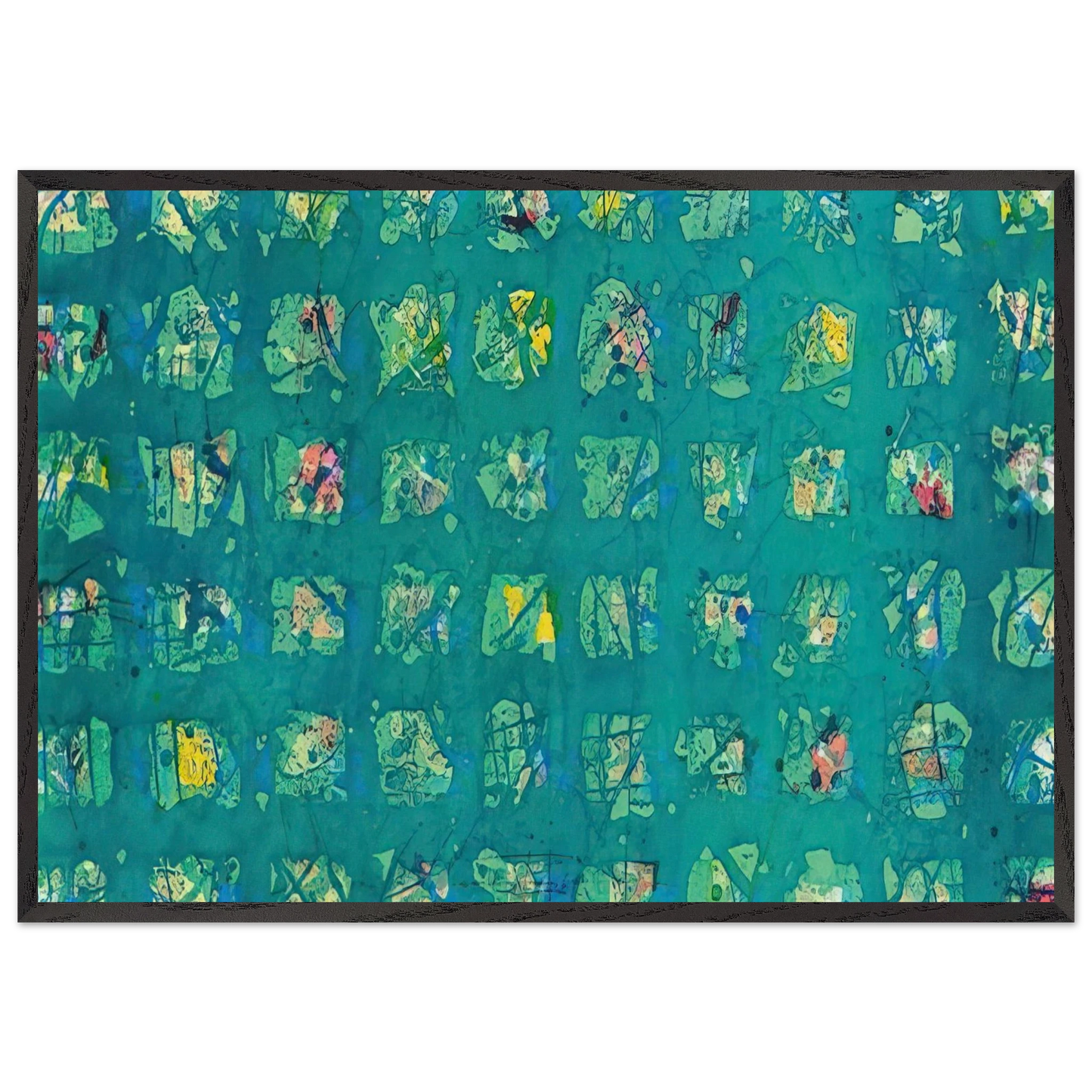 La Primavera Fredda  Cold Spring  - Sam Francis 70x100 cm / 28x40 inches Framed Art Print – Black Wooden Frame