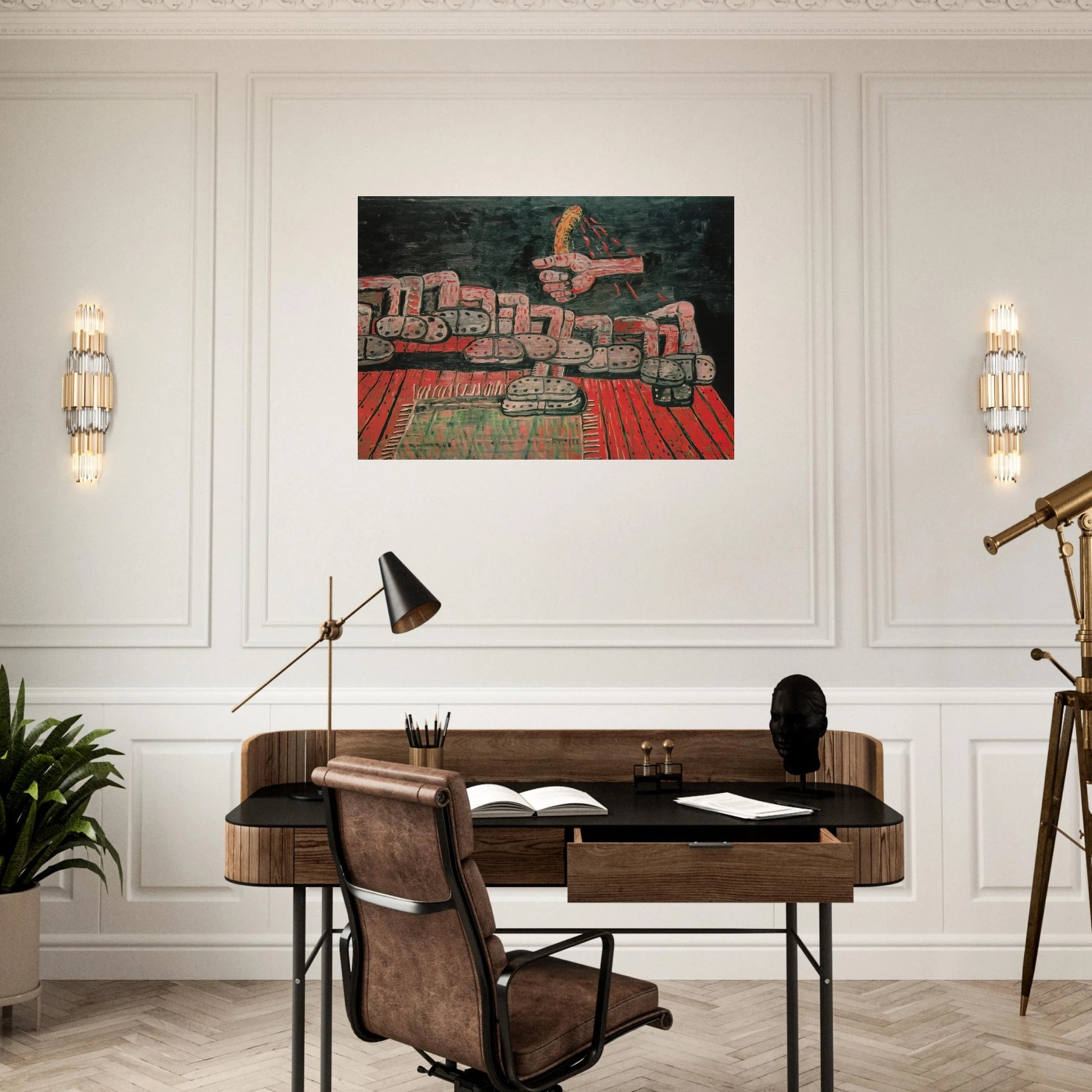 ROOM - Philip Guston Brushed Aluminum Print - 70x100 cm / 28x40 inches | Philip Guston Aluminum Print | Philip Guston Prints