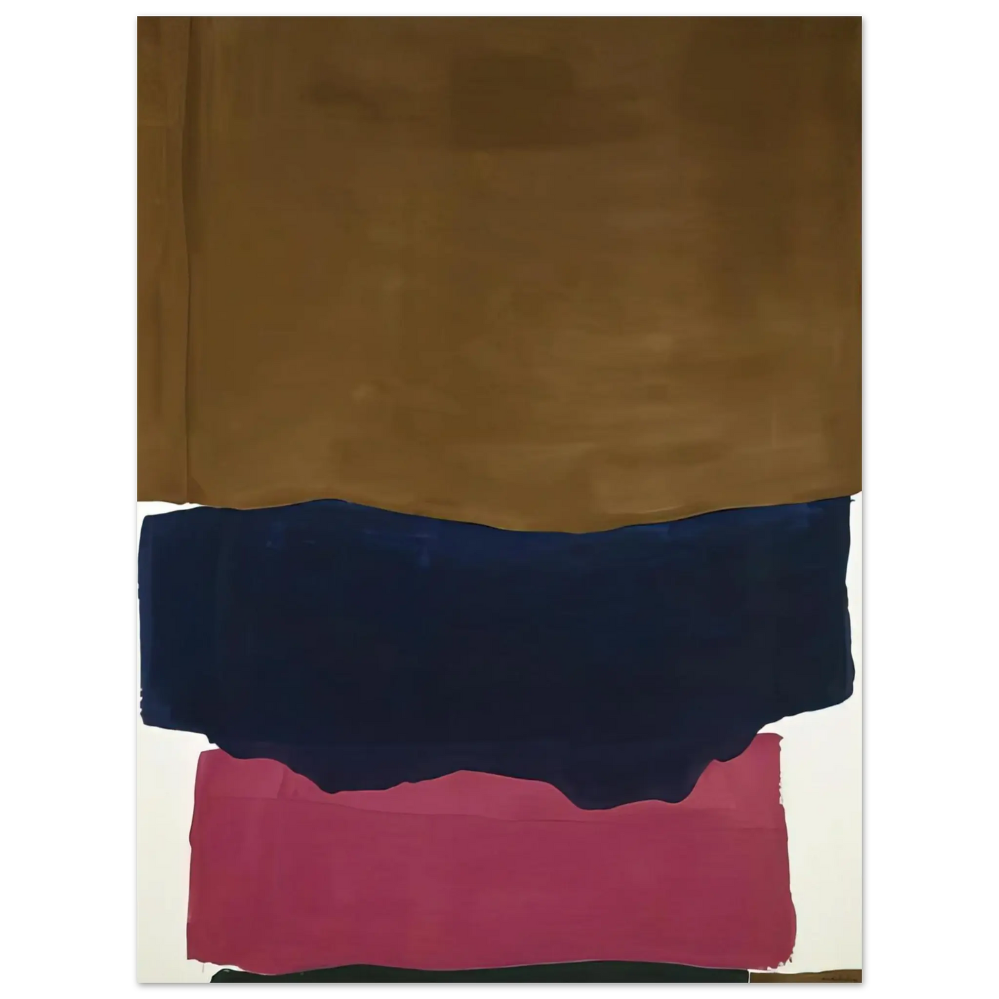 Helen Frankenthaler - Indian Summer - 1967 Wall art - 20x25 cm / 8x10 Inches - Premium Wooden Framed Poster With Fine Art Paper - Wood frame
