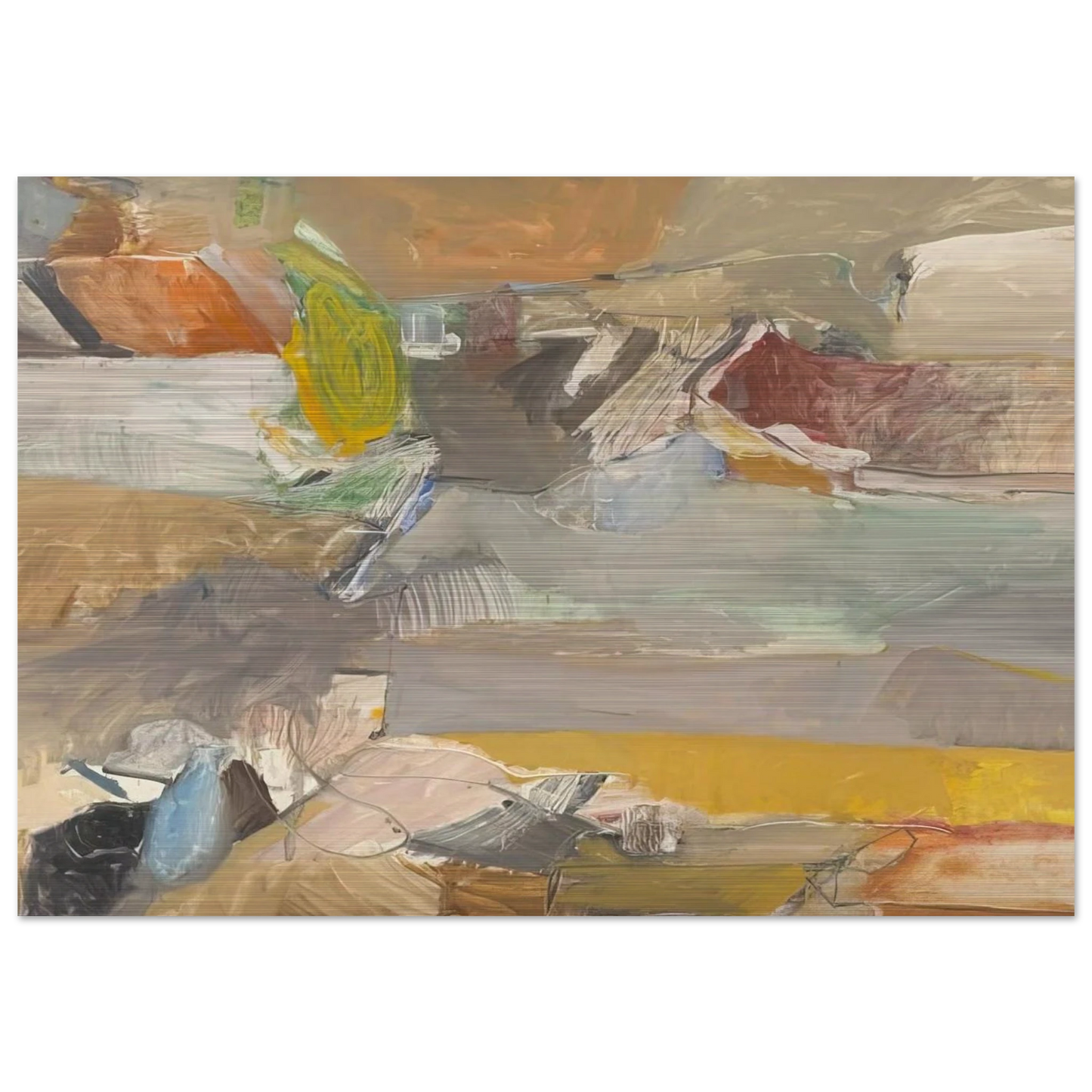 Berkeley #46 - Richard Diebenkorn Brushed Aluminum Print - 70x100 cm / 28x40 inches | Richard Diebenkorn Aluminum Print | Richard Diebenkorn Prints