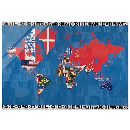 VORREI ELOGIARE IL VENTO E I VENTI CHE COLORANO - Alighiero Boetti Acrylic Print - 70x100 cm / 28x40″ inches | Alighiero Boetti Wall Art | Alighiero Boetti Prints