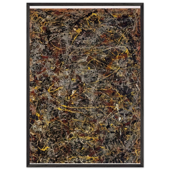 NUMBER 5 1948 1 - Jackson Pollock 70x100 cm / 28x40 inches Framed Art Print – Black Wooden Frame