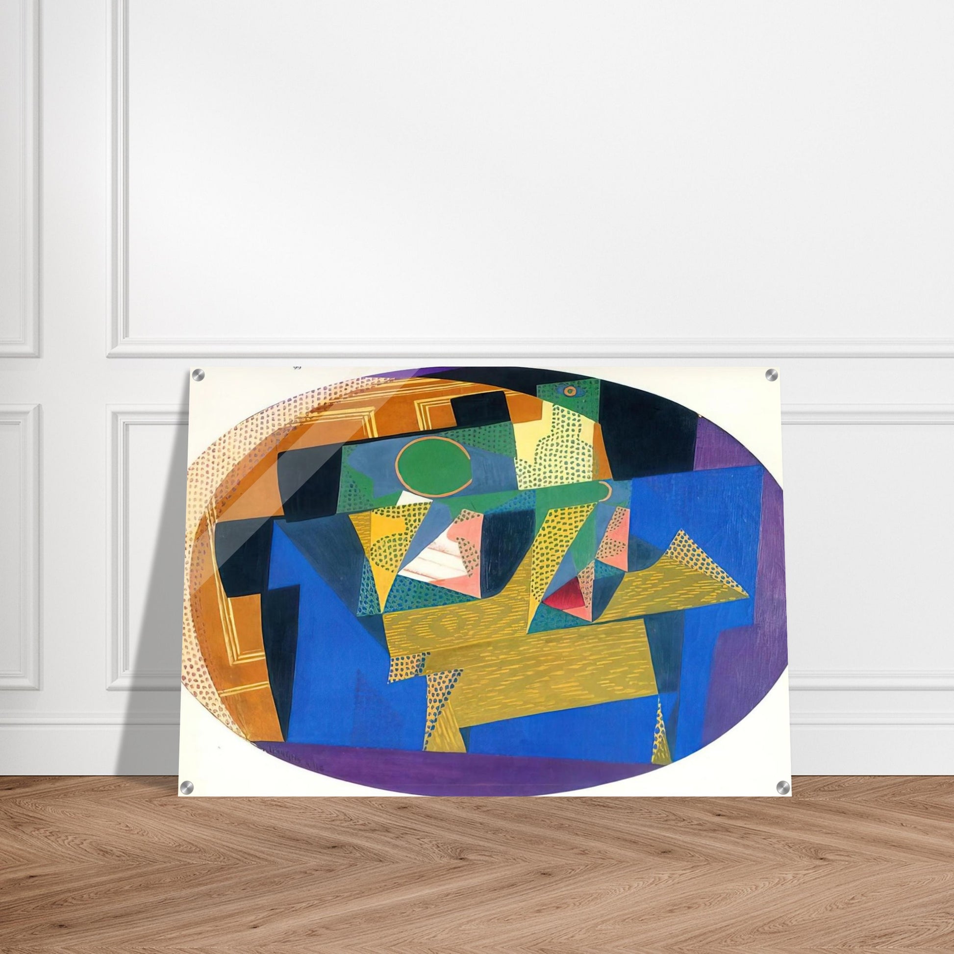 FRUIT BOWL WITH BOTTLE - Juan Gris Acrylic Print - 70x100 cm / 28x40″ inches