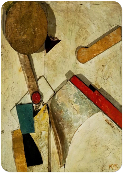 HEAVY RELIEF 1945 By Kurt Schwitters Pack of 10 Post Cards | Kurt Schwitters Post Cards | A6 (10.5 x 14.8 cm) - 4.1 x 5.8 inches
