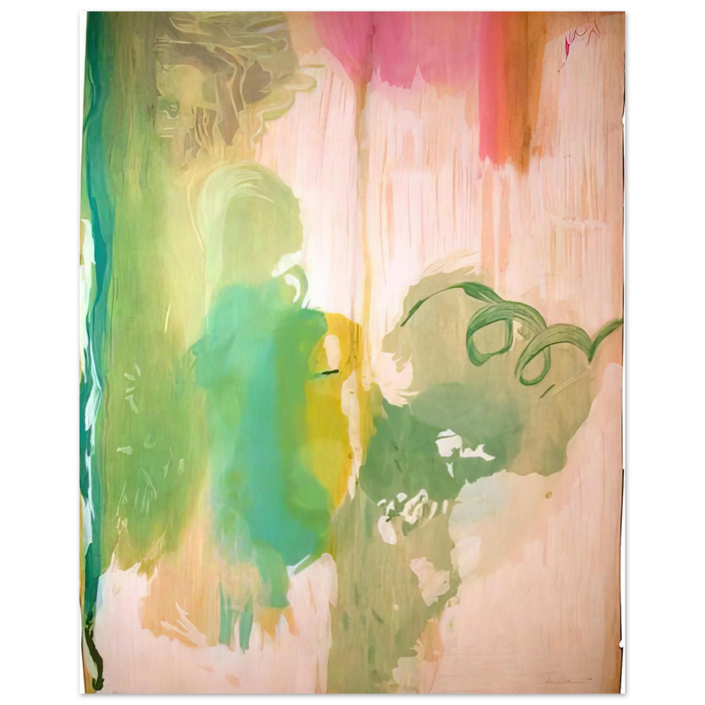 Helen Frankenthaler - Snow Pines - 2004 Wall art - 20x25 cm / 8x10 inches - Premium Wooden Framed Poster With Fine Art Paper-canvas - Black frame