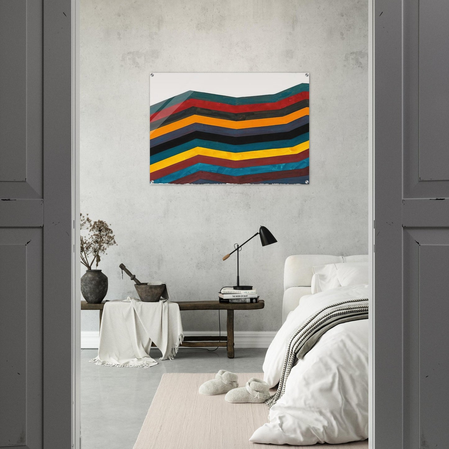 Irregular Horizontal Bands of Equal Width Starting at Bottom - Sol LeWitt Acrylic Print - 70x100 cm / 28x40″ inches | Sol LeWitt Wall Art | Sol LeWitt Prints