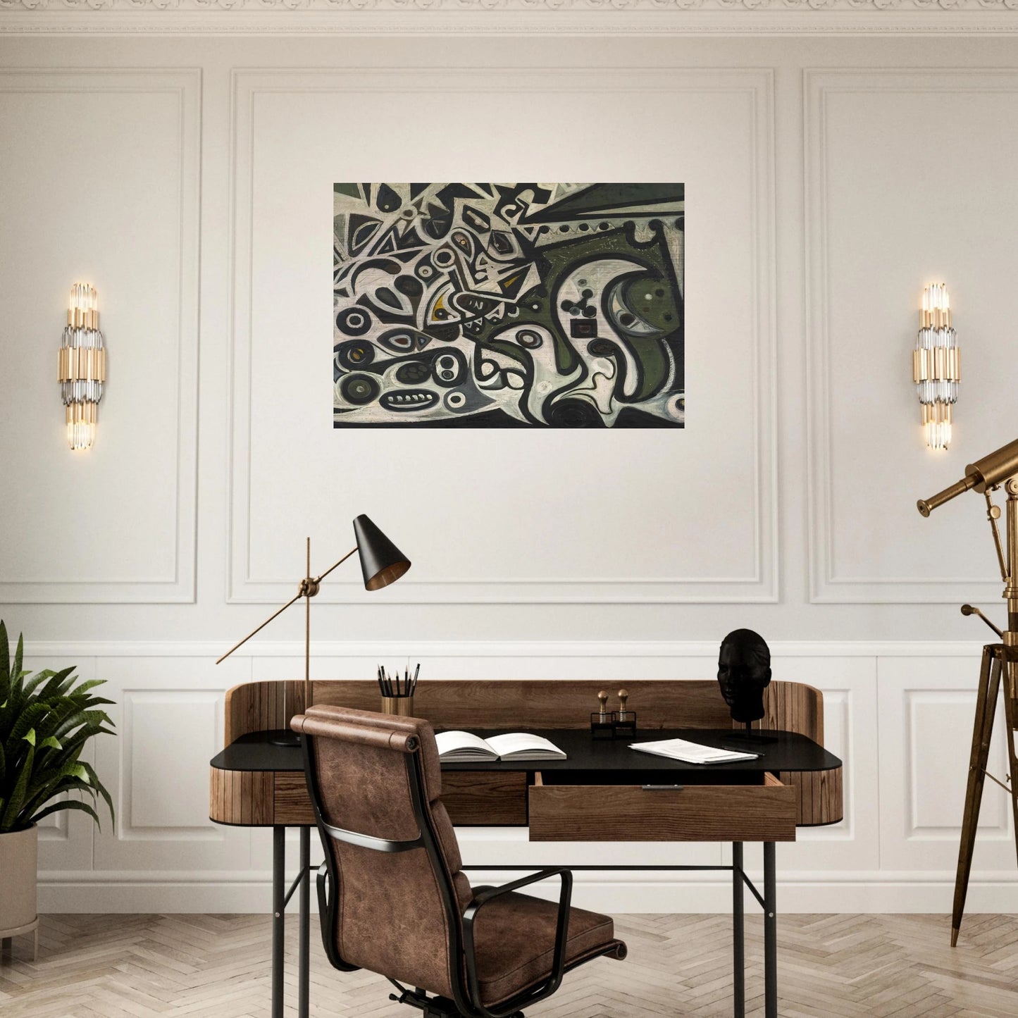 River Metamorphosis - 1939 - Richard Pousette-Dart Brushed Aluminum Print - 70x100 cm / 28x40 inches | Richard Pousette-Dart Aluminum Print | Richard Pousette-Dart Prints