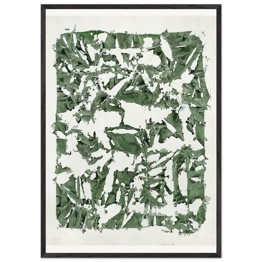 Tabula - 1980 - Simon Hantai 70x100 cm / 28x40 inches Framed Art Print – Black Wooden Frame