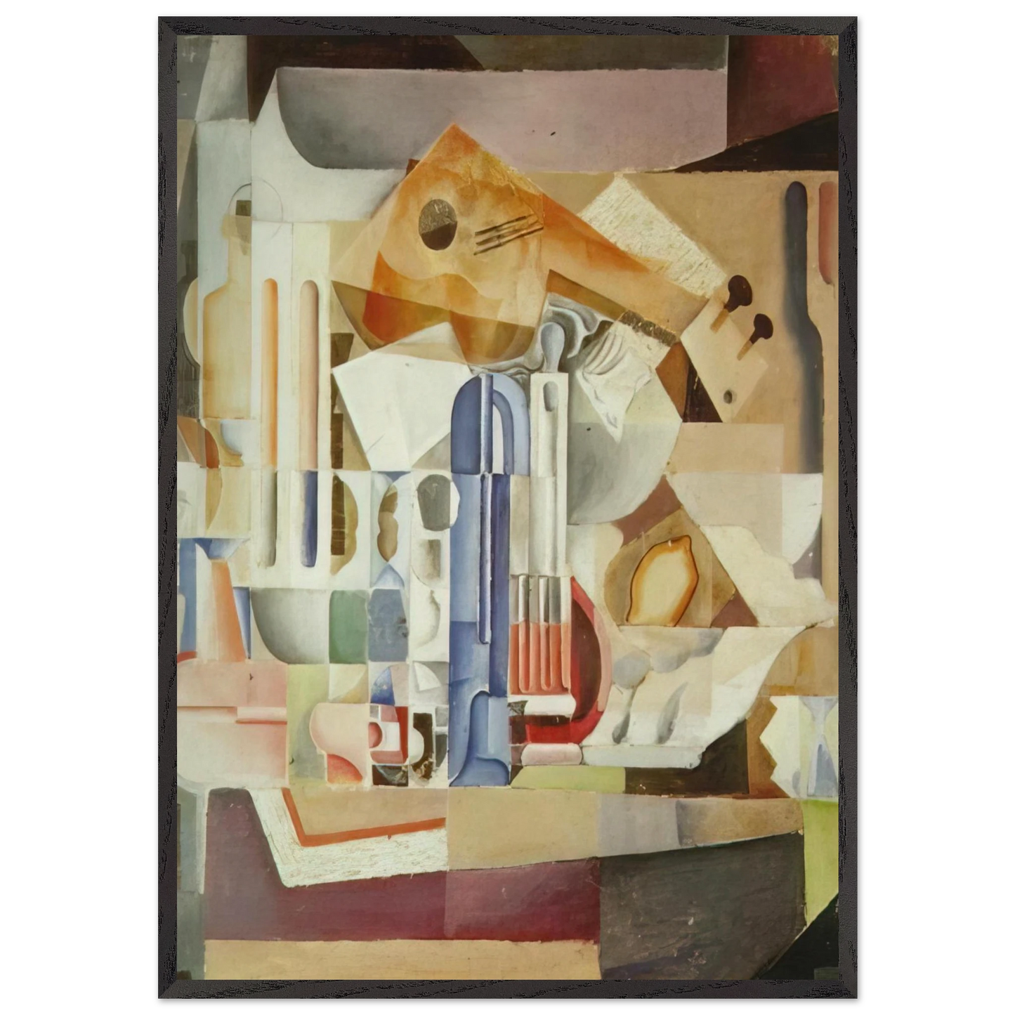 CRYSTALLINE STILL LIFE - Salvador Dali 70x100 cm / 28x40 inches Framed Art Print – Black Wooden Frame