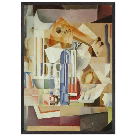CRYSTALLINE STILL LIFE - Salvador Dali 70x100 cm / 28x40 inches Framed Art Print – Black Wooden Frame