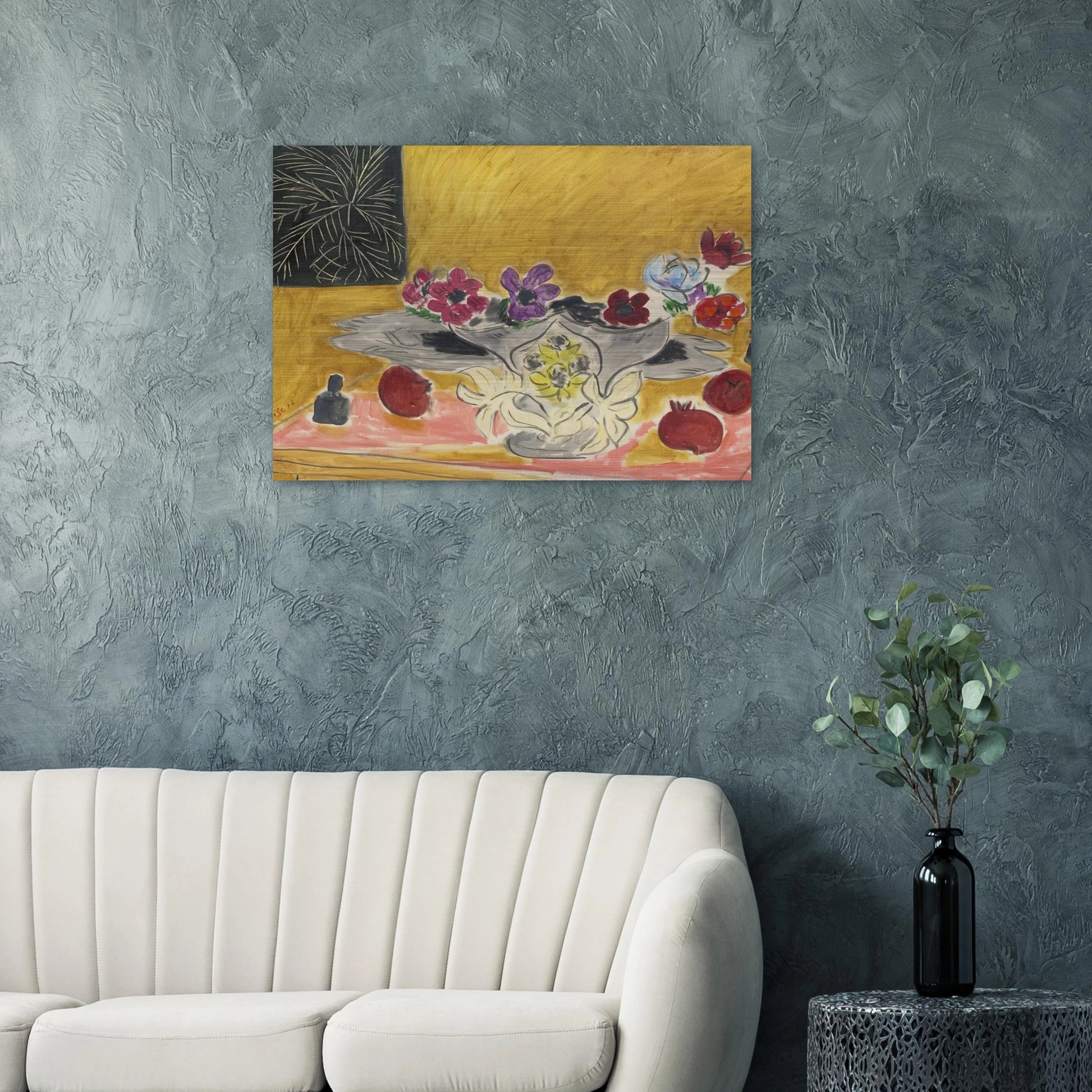 ANEMONES ET GRENADES 1946 - Henri Matisse Brushed Aluminum Print - 70x100 cm / 28x40 inches | Henri Matisse Aluminum Print | Henri Matisse Prints
