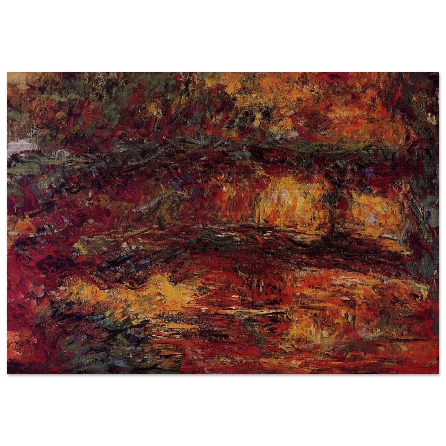 The Japanese Bridge at Giverny - claude monet Brushed Aluminum Print - 70x100 cm / 28x40 inches | claude monet Aluminum Print | claude monet Prints