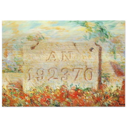 THE SMILE 1943 - Rene Magritte Brushed Aluminum Print - 70x100 cm / 28x40 inches | Rene Magritte Aluminum Print | Rene Magritte Prints