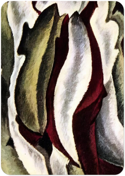 Based on Leaf Forms and Spaces - 1912 By Arthur Dove Pack of 10 Post Cards | Arthur Dove Post Cards | A6 (10.5 x 14.8 cm) - 4.1 x 5.8 inches