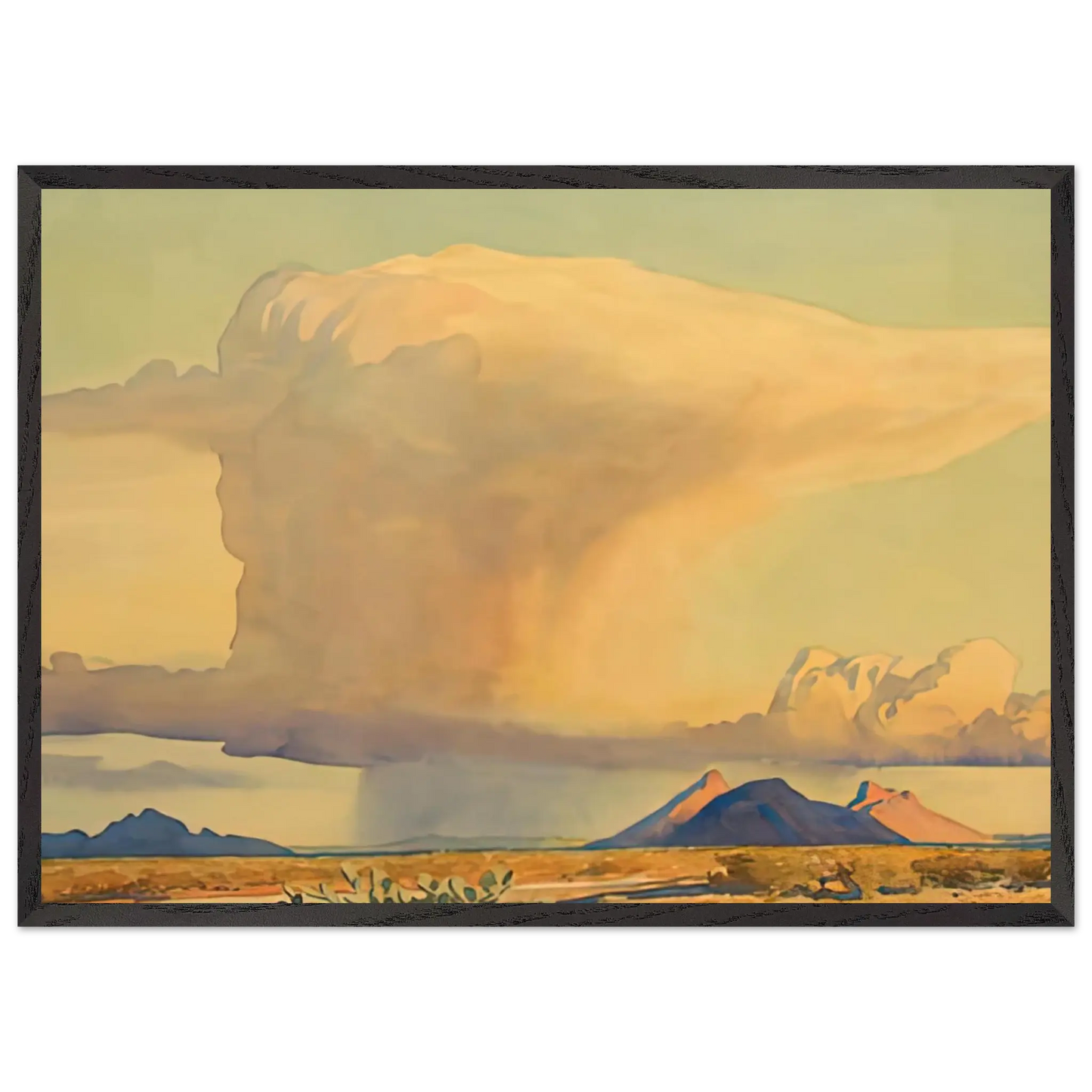 Maynard Dixon - DROUGHT AND DOWNPOUR 1944 Wall art - 21x29.7 cm / 8x12" - Fine Art Poster - -