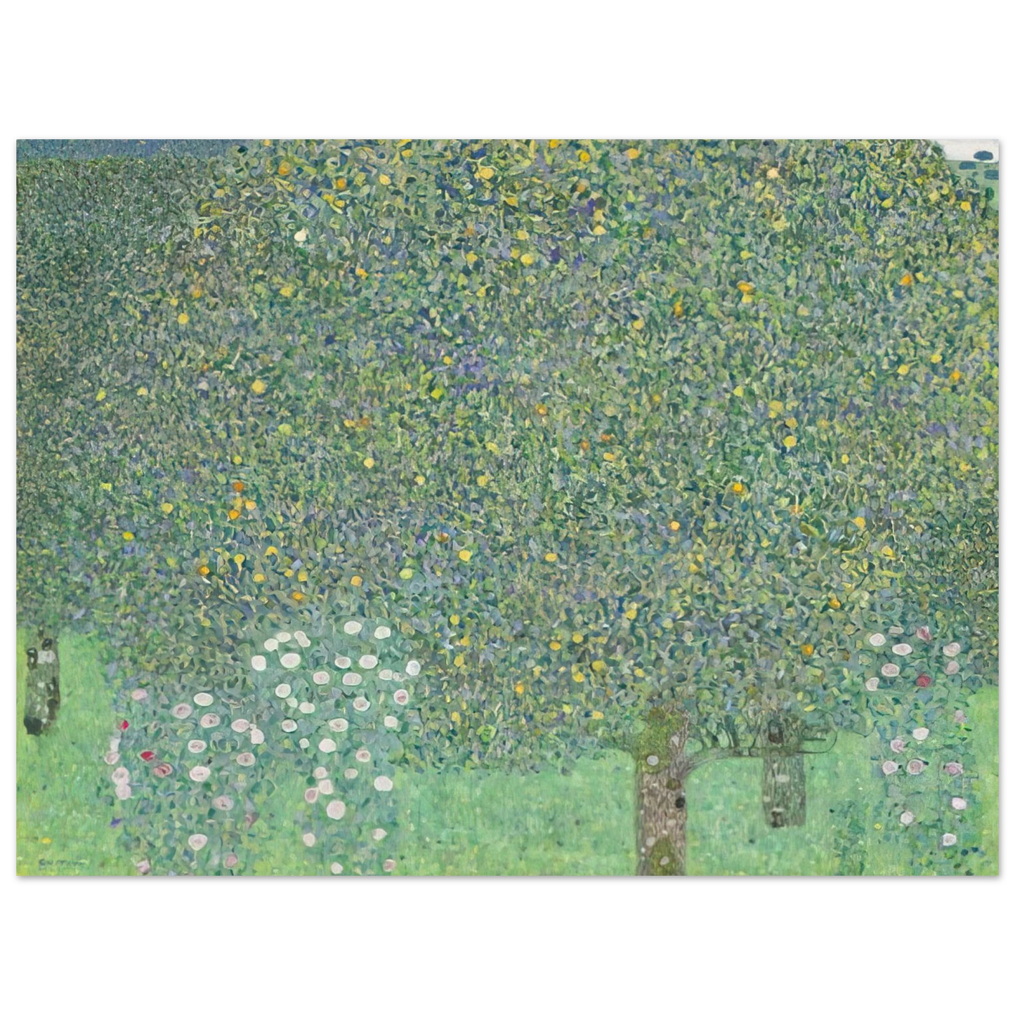 Gustav Klimt - ROSES UNDER THE TREES  75x100 cm / 30x40inches Fine Art Poster