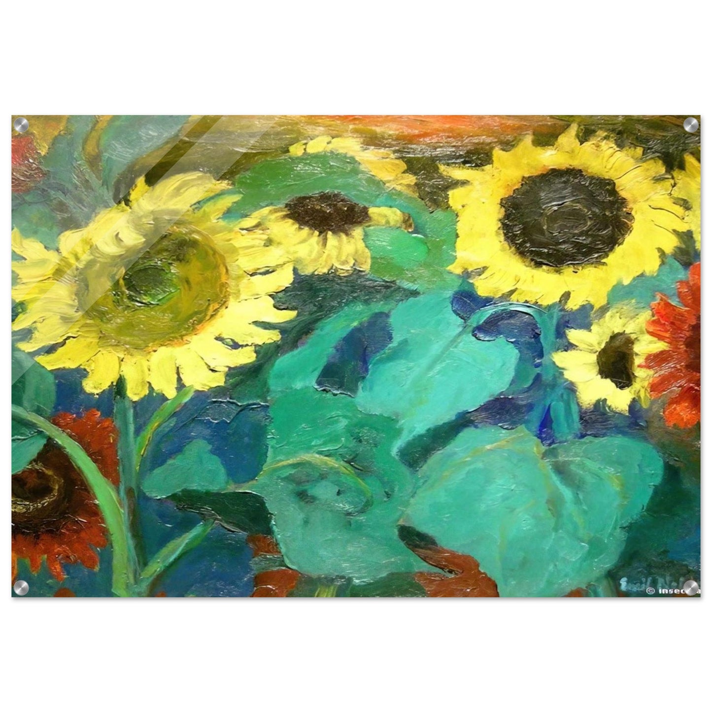 Sunflowers - Emil Nolde Acrylic Print - 70x100 cm / 28x40″ inches