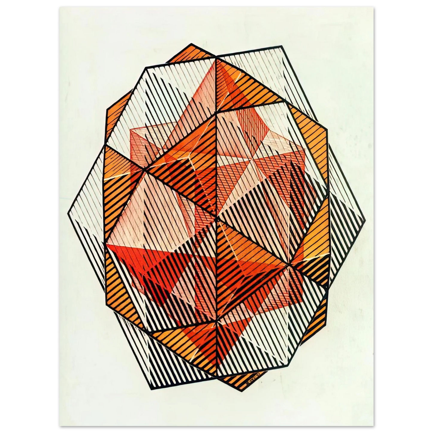 MC Escher - FOUR REGULAR SOLIDS Wall Art - 21x29.7 cm / 8x12" - Fine Art Poster-canvas - -