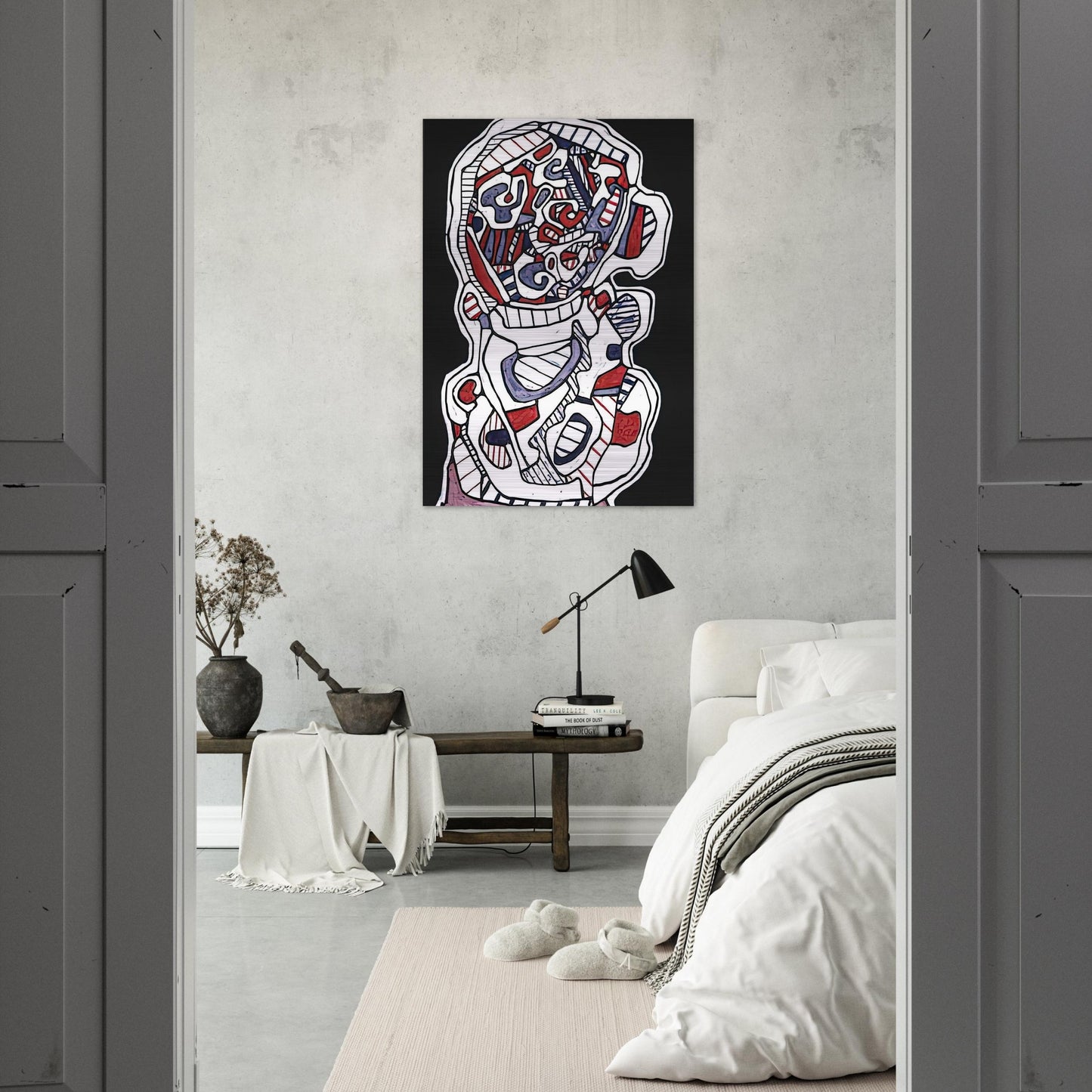 TEA VII - Jean Dubuffet Brushed Aluminum Print - 70x100 cm / 28x40 inches | Jean Dubuffet Aluminum Print | Jean Dubuffet Prints