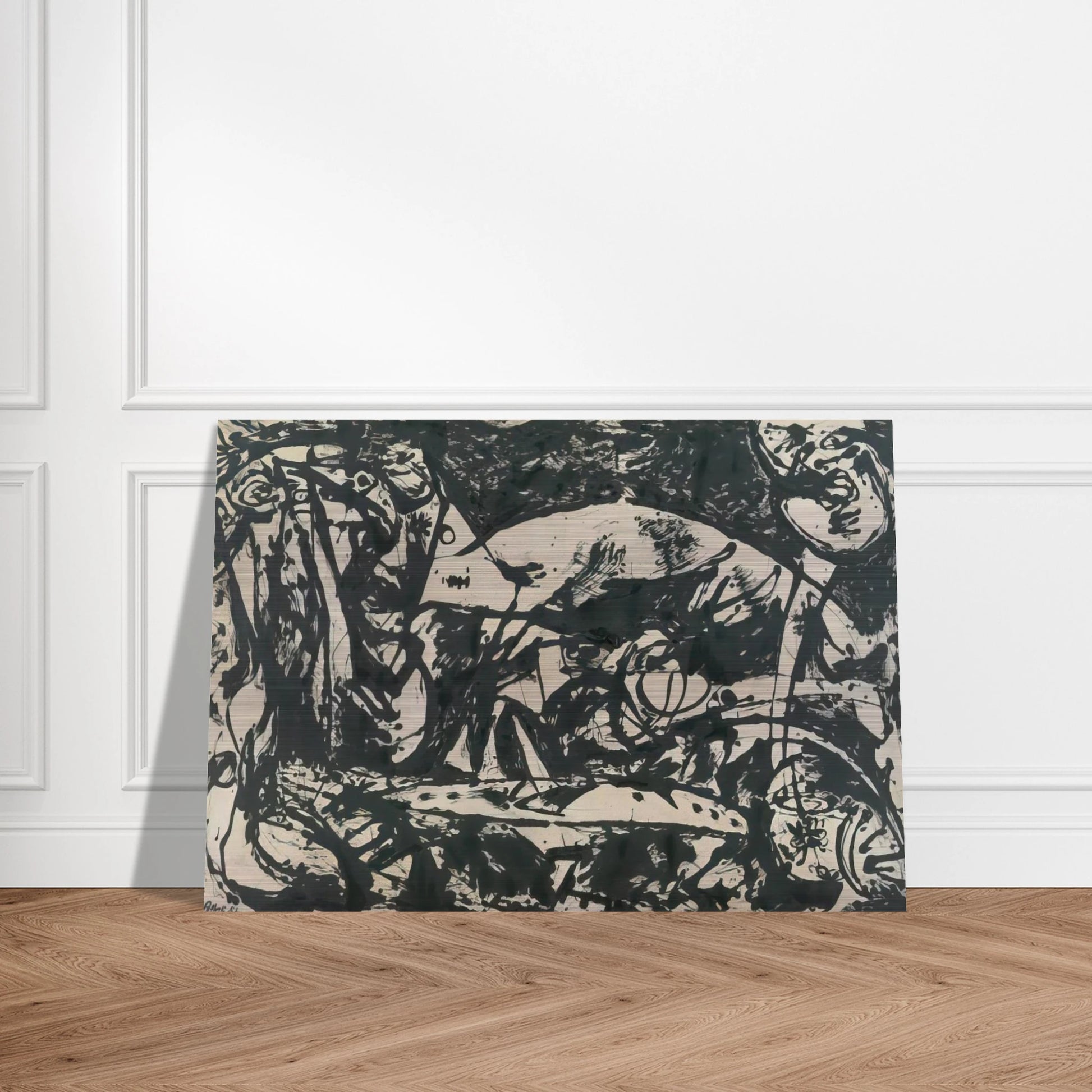 NUMBER 14 - Jackson Pollock Brushed Aluminum Print - 70x100 cm / 28x40 inches | Jackson Pollock Aluminum Print | Jackson Pollock Prints